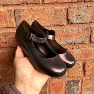 Mini Melissa Metallic Dress Shoes for Kids